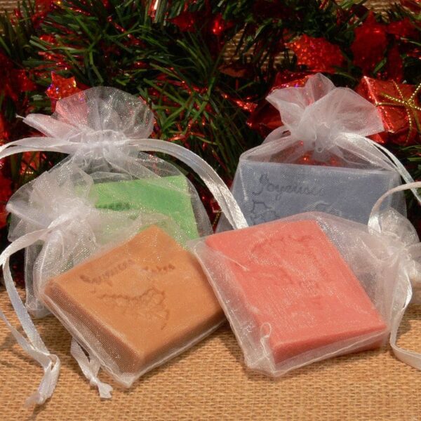 savons-invité-personnalisé-noel-joyeuses-fetes-sachet-organza-la-mesange-bleue